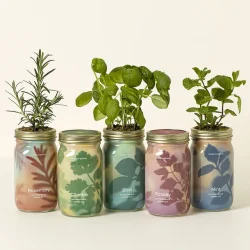 Mason Jar Indoor Herb Garden