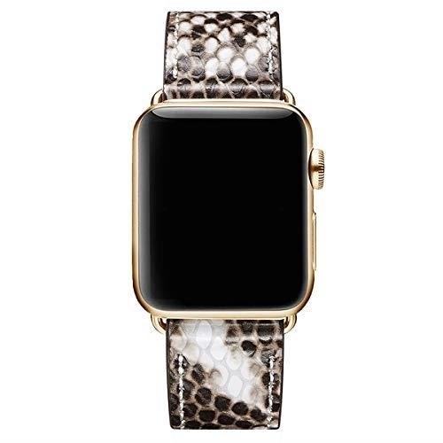 The Snake Print Apple Watch Band is a trendy and stylish accessory that adds a touch of sophistication to your Apple Watch, featuring a unique snake print design that makes a bold fashion statement.