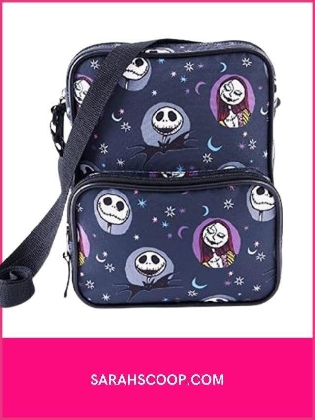 The Nightmare Before Christmas Crossbody Bag is a stylish and trendy accessory that is perfect for any fan of the beloved movie. It features iconic characters and designs from the film, making it a must-have item for any collector or fan. With its convenient crossbody style, it is also practical and functional, allowing you to carry your essentials with ease. Whether you're heading to a convention, a movie night, or just running errands, this bag is sure to turn heads and show off your love for the Nightmare Before Christmas.