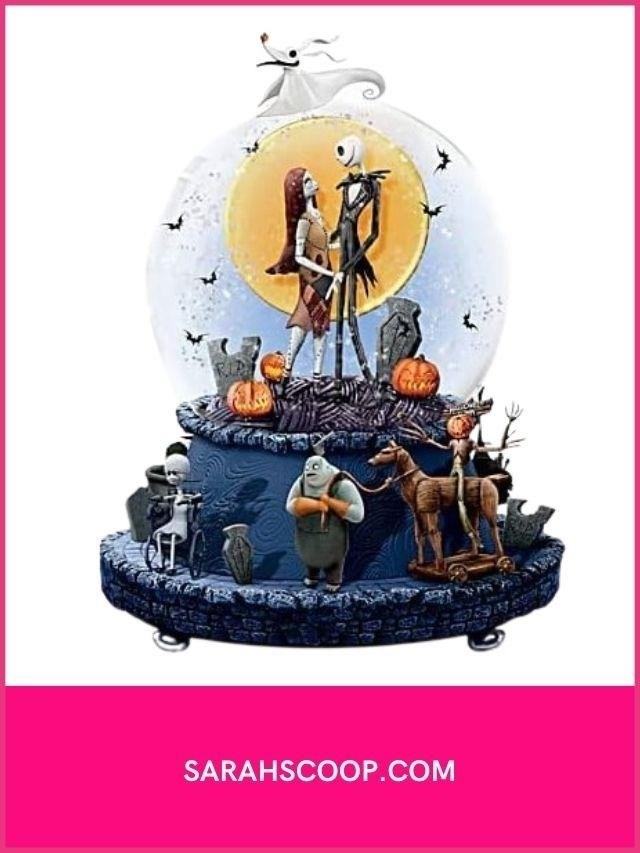 The Nightmare Before Christmas Musical Glitter Globe is a stunning collectible item that features a whimsical scene from the beloved movie, with intricate details and sparkling glitter that adds a touch of magic to any room.