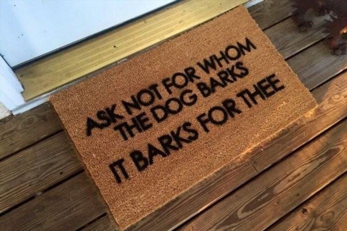 The Dog Owner Welcome Mat is a perfect addition to any home, providing a warm and inviting message to all canine companions and their owners.