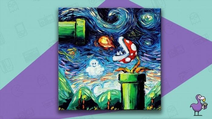 The Van Gogh Mario Canvas is a stunning artwork that showcases the creativity and talent of the renowned artist Vincent Van Gogh. Its vibrant colors and intricate details make it a true masterpiece in the world of art.