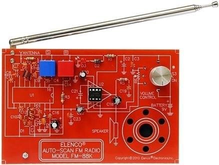 Elenco FM Radio Kit is a DIY electronic kit that allows you to build your own functional FM radio, perfect for learning about electronics and radio technology.