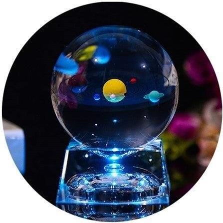 The 3D Crystal Ball with Solar System Model is a fascinating and educational decoration that showcases the beauty and complexity of our solar system, providing a unique and visually stunning way to explore and learn about the planets and their orbits.