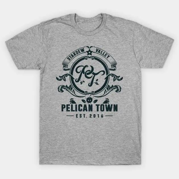 The Pelican Town T-Shirt is a fashionable item that showcases your love for the charming and quaint town, known for its friendly community and picturesque scenery.
