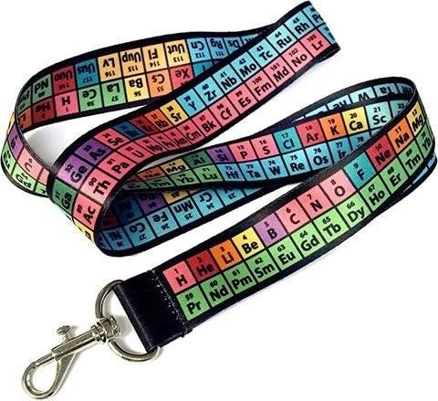 The Periodic Table of Elements Lanyard is a handy tool for students and scientists, providing a compact and portable reference to all the known elements in the universe, organized by their atomic number and chemical properties. It is often used in chemistry labs, classrooms, and scientific conferences for quick and easy access to important information about each element, such as its symbol, atomic weight, and electron configuration. The lanyard is designed with colorful and eye-catching graphics, making it not only practical but also aesthetically pleasing. It is a must-have accessory for anyone interested in the world of chemistry and the fascinating building blocks of matter.