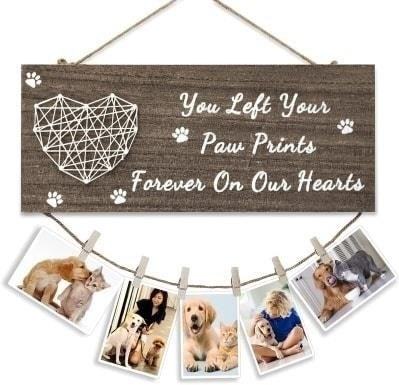 The Hanging Photo Holder is a decorative item used to display and showcase photographs, adding a touch of personalization and nostalgia to any space.