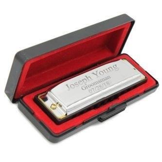 The Personalized Stainless Steel Harmonica is a musical instrument that is made of durable and corrosion-resistant stainless steel, perfect for creating beautiful melodies and harmonies.