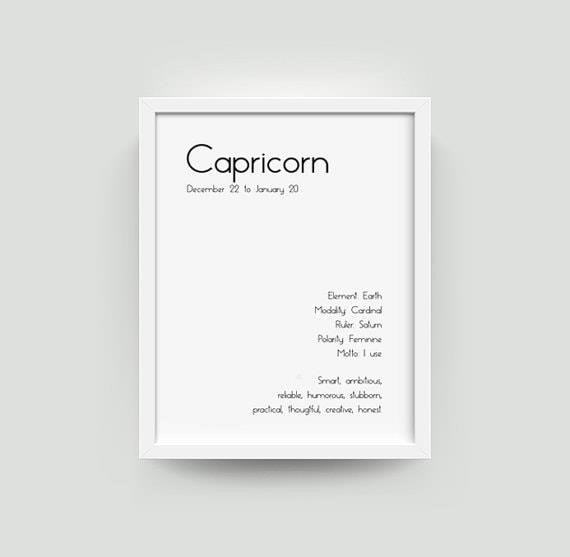 Capricorn Art Print is a stunning piece of artwork that captures the essence of the zodiac sign Capricorn, showcasing its symbol and characteristics in a visually appealing way.