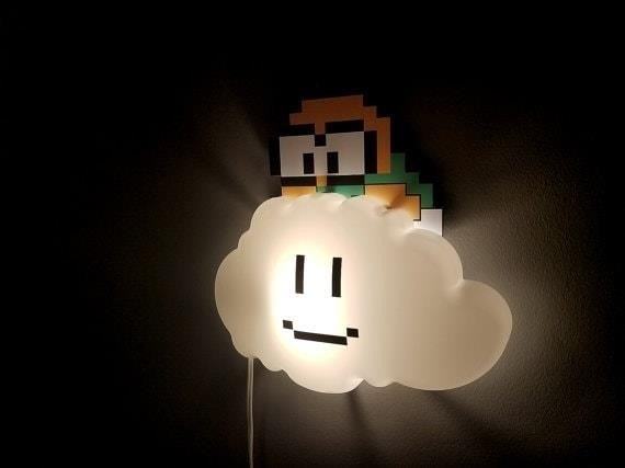 The Lakitu Night Light is a charming and whimsical addition to any room, featuring a cute and colorful design that provides a soft and soothing glow in the darkness.