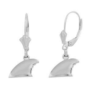 Shark Fin Earrings are a trendy and fashionable accessory that adds a bold and edgy touch to any outfit. They are often made from various materials such as metal or acrylic, and are designed to resemble the sleek and sharp shape of a shark's fin. These earrings make a statement and can be a great conversation starter, perfect for those who want to stand out from the crowd.