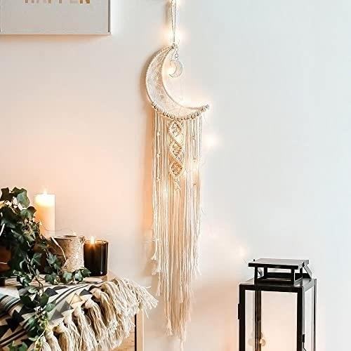 A Macrame Dream Catcher is a handmade craft that originates from Native American culture, traditionally believed to capture bad dreams and bring positive energy into the space, adding a touch of bohemian charm to any room.