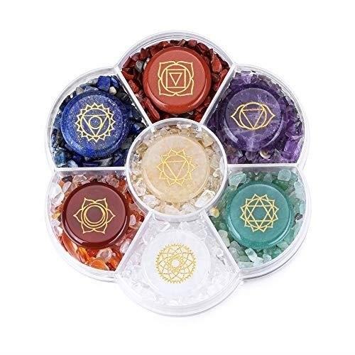 Chakra stones are commonly used in Reiki healing practices to balance and align the body's energy centers, promoting physical and emotional well-being. These stones are believed to have specific properties that correspond to each chakra, aiding in the removal of blockages and the restoration of harmony.