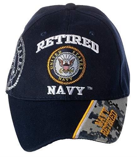The Retired Navy Baseball Cap is a classic accessory, symbolizing patriotism and pride in serving the country's navy forces.