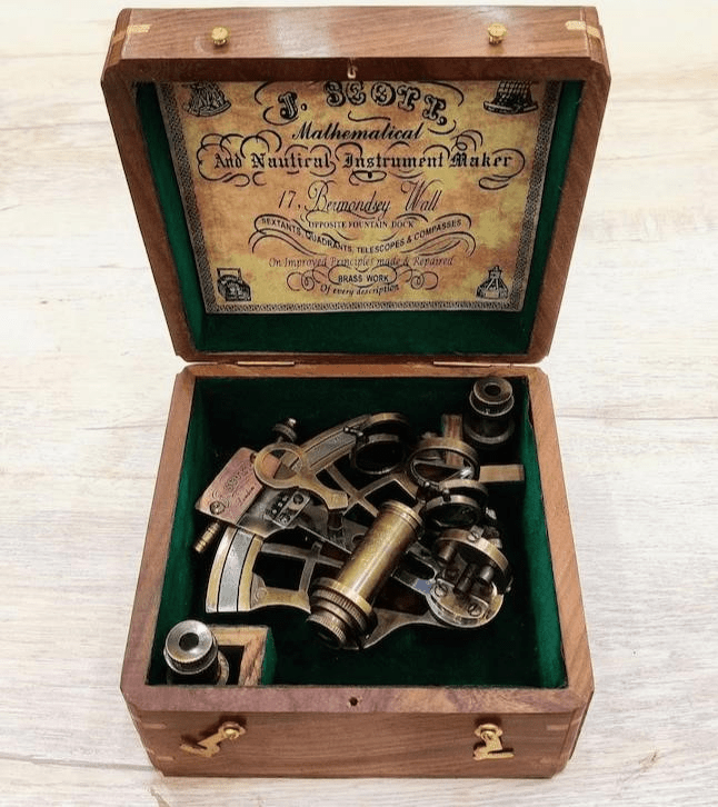 A custom engraved sextant is a personalized navigational instrument used for celestial navigation and measuring angles between objects in the sky. It is often inscribed with special messages or designs, making it a unique and meaningful tool for sailors, astronomers, and collectors.