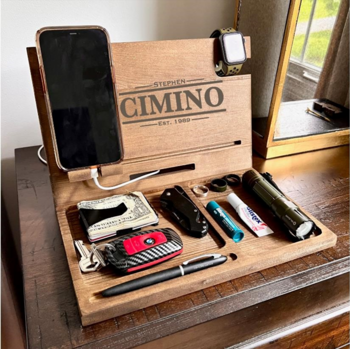A personalized desk dock is a custom-made docking station for your workspace, designed to suit your specific needs and preferences.