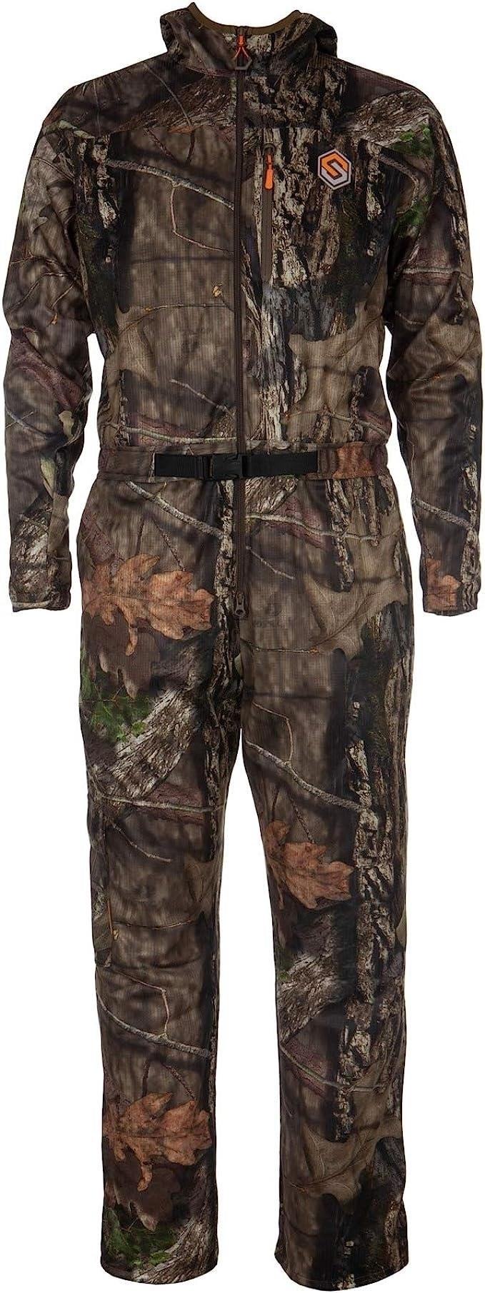 The Scentlok Savanna Aero Quickstrike Bowhunting Coverall is a high-performance camouflage garment designed specifically for bowhunters, featuring innovative Scentlok technology to eliminate odors and increase stealthiness in the field.