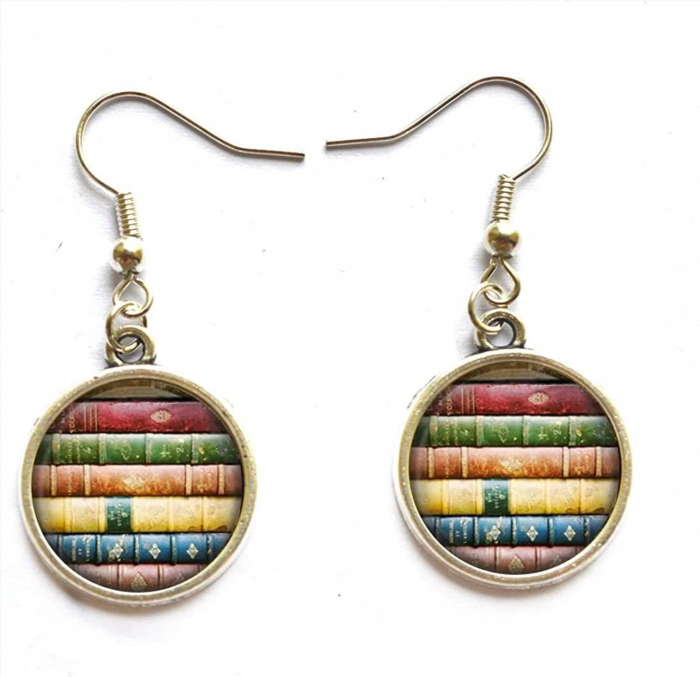 Book Stack Earrings are a trendy fashion accessory that consists of multiple small book-shaped pendants stacked together, creating a unique and eye-catching design for book lovers and fashion enthusiasts alike.