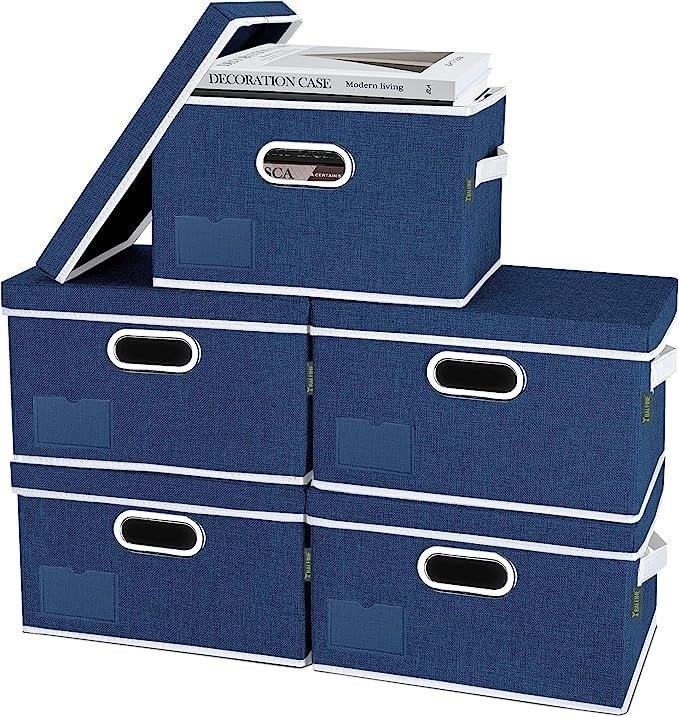 Office storage boxes are essential for organizing and decluttering your workspace, providing a convenient and efficient solution for storing documents, supplies, and other items.