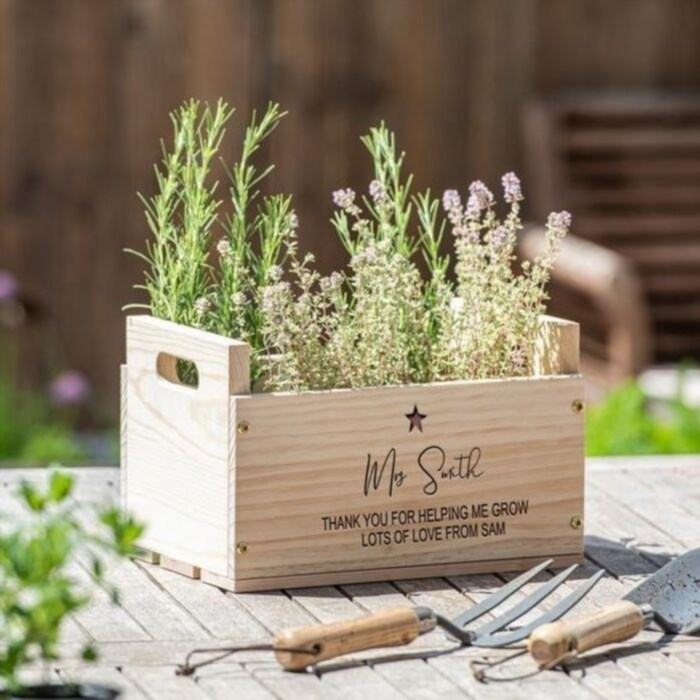 A wooden planter is a thoughtful gift for retired principals, providing a beautiful and natural way for them to showcase their love for gardening and enjoy their well-deserved relaxation.
