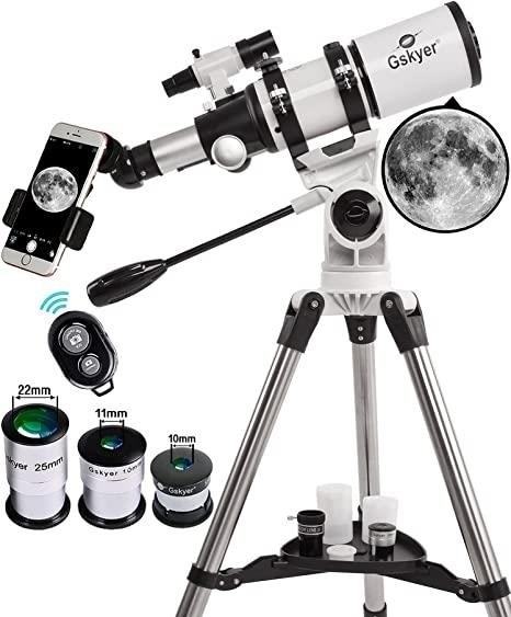 A star gazing telescope allows people to observe celestial bodies such as stars, planets, and galaxies, providing a fascinating glimpse into the vastness and beauty of the universe.