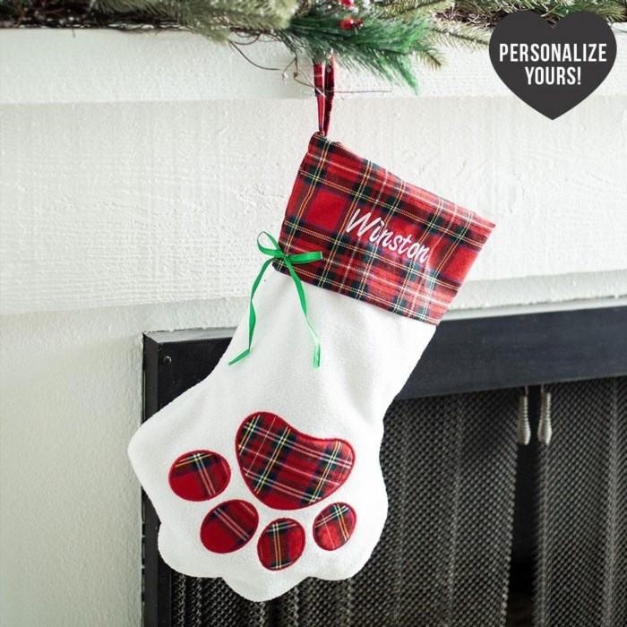 #13 – Santa Paws Customizable Christmas Stocking ($24.99) is the perfect addition to your holiday decor, allowing you to personalize it with your pet's name for a special touch. This festive stocking features a cute paw design and is made of high-quality materials, ensuring durability for many Christmases to come. Get ready to fill it with treats and toys for your furry friend's Christmas morning!