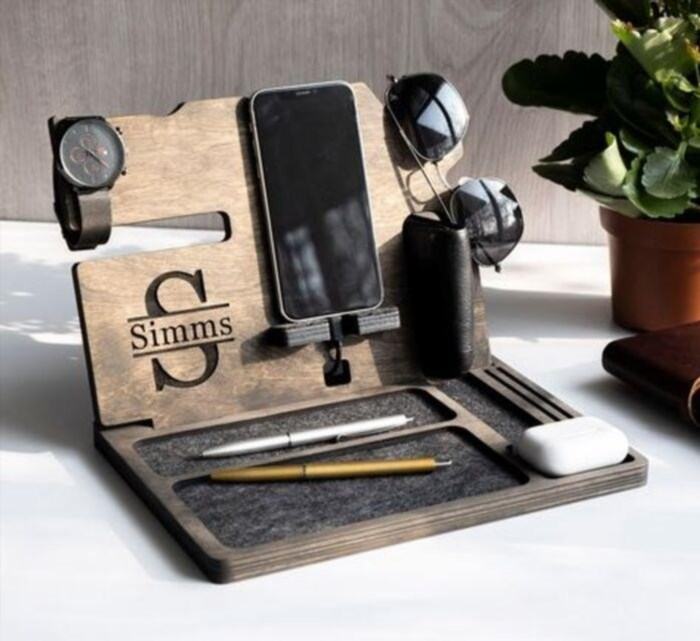 Personalized docking station: delightful gift for sibling on Father's Day.