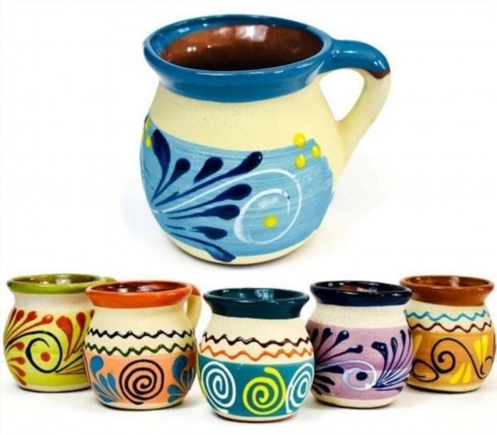 Mexican Jarritos Coffee Mugs are traditional ceramic mugs from Mexico, known for their vibrant colors and intricate designs, perfect for enjoying your favorite hot beverages in style.
