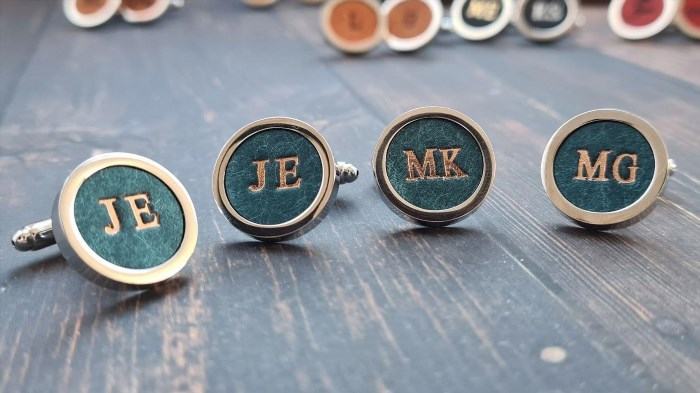 Personalized Leather Cufflinks are a stylish and sophisticated accessory that adds a touch of elegance to any outfit, making them the perfect choice for a special occasion or a thoughtful gift for someone dear.