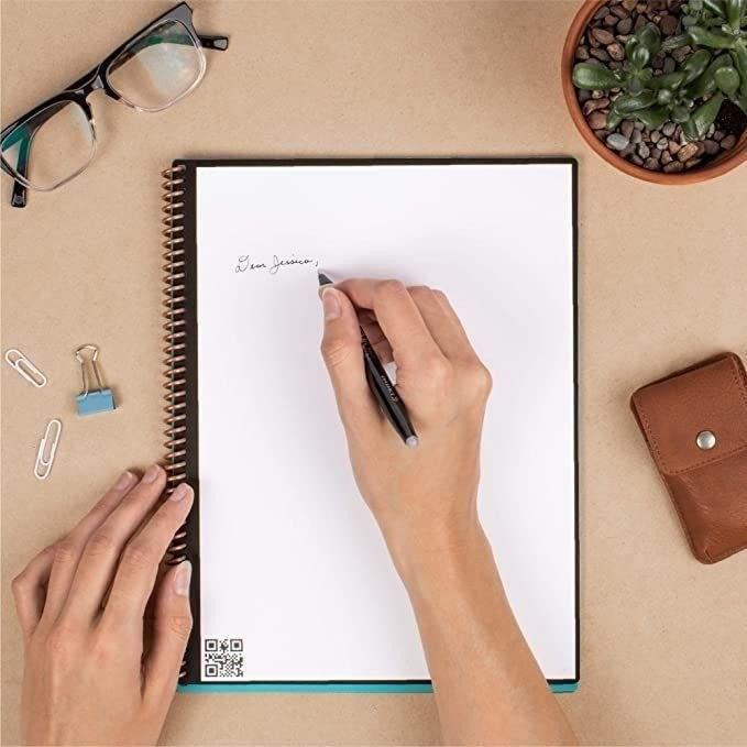 The Rocketbook Smart Reusable Notebook is a cutting-edge innovation that allows you to write, scan, and erase your notes, making it an environmentally friendly and convenient option for students and professionals alike.