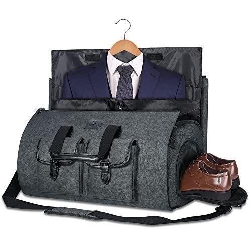 The UNIQUEBELLA Carry-on Garment Bag Duffel with Shoe Pouch is a versatile and convenient travel accessory that allows you to pack your clothes and shoes together, ensuring hassle-free trips and organized storage.