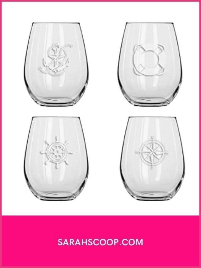 Nautical Stemless Wine Glasses are perfect for enjoying your favorite wine while sailing or adding a touch of maritime charm to your table setting. These glasses feature a stemless design and are adorned with nautical-inspired motifs such as anchors, sailboats, or compasses, making them a stylish and practical choice for any sea lover.