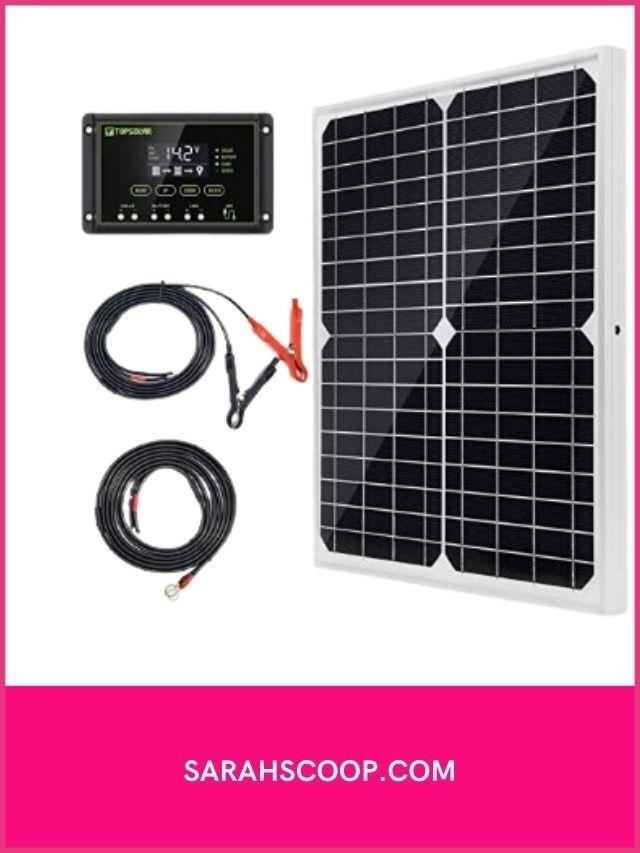 The Topsolar Solar Panel Kit is a convenient and efficient solution for harnessing solar energy, allowing you to generate clean and sustainable power for various applications.