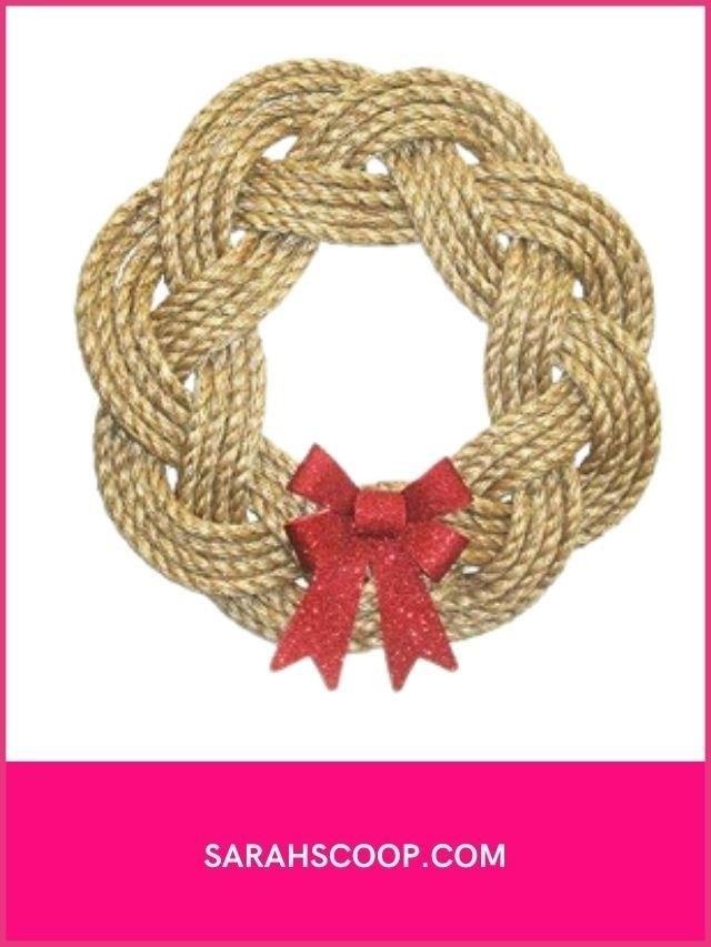 The Manila Rope Sailor Knot Wreath is a nautical-themed decoration that adds a touch of maritime charm to any space.