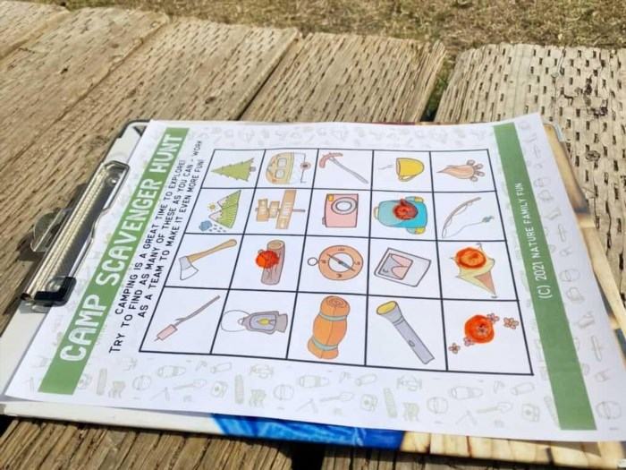 7 unique free camping scavenger hunts for the best summer camp yet free printables 518235