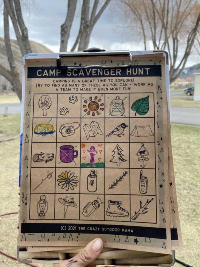 The Picture Based Camping Scavenger Hunt is a perfect activity for pre-reading camp kids who love to color!