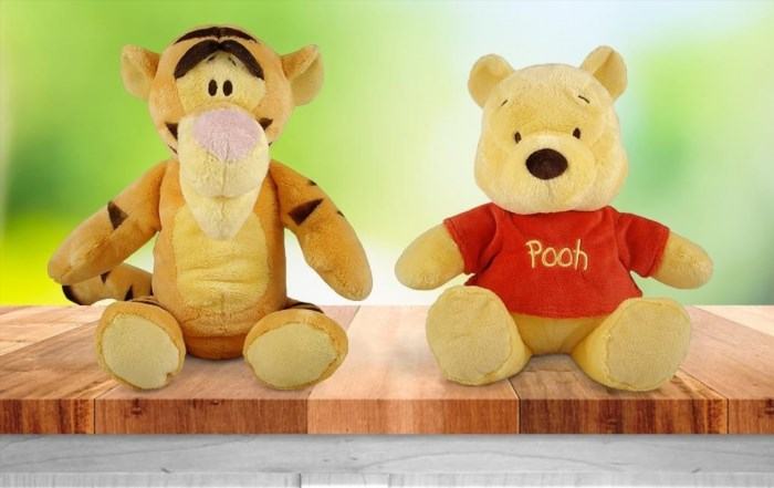 Winnie the Pooh Stuffed Animal is a beloved character from children's literature, known for his adventures in the Hundred Acre Wood alongside his friends Piglet, Tigger, and Eeyore. He is a cuddly toy that brings joy to both children and adults alike.