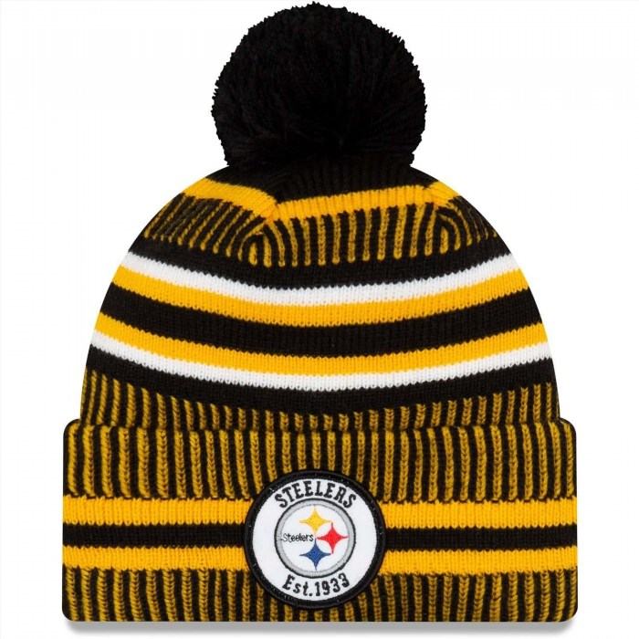 The Knit Steelers Hat is a stylish and warm accessory that proudly represents your support for the Pittsburgh Steelers, featuring the iconic team logo and colors.