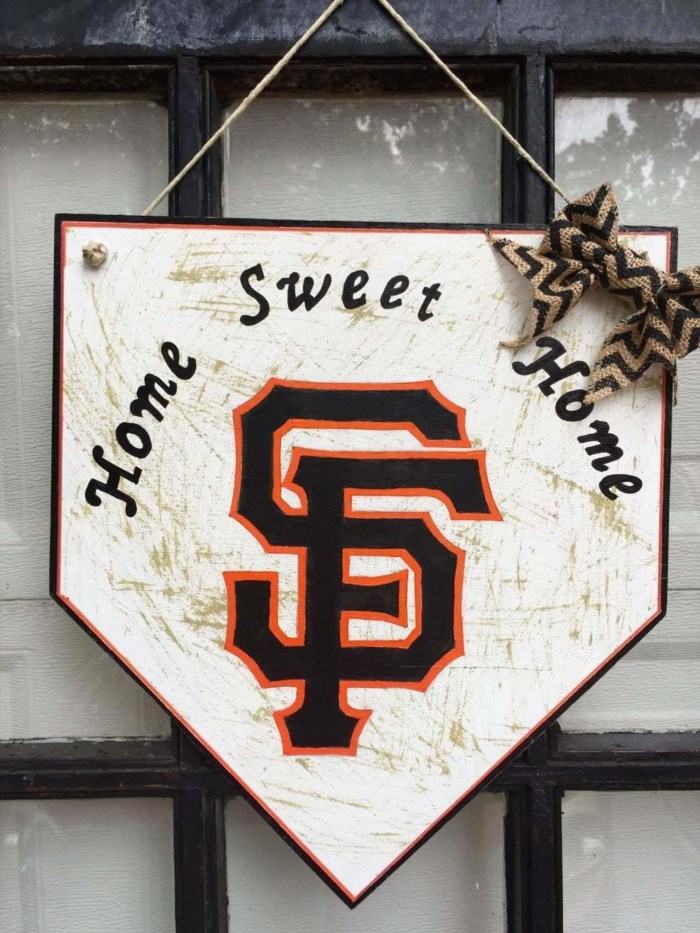The San Francisco Giants Custom Home Plate Sign is a special and personalized item that showcases the pride and dedication of the team and its fans. It serves as a symbol of support and devotion to the Giants, featuring their iconic logo and colors, and can be proudly displayed in any true fan's home or office.