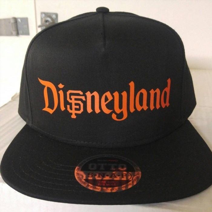 The Disneyland/San Francisco Giants Mashup Hat is a unique and creative design that combines the magic of Disneyland with the spirit of the San Francisco Giants, making it a must-have accessory for fans of both.