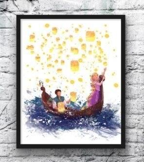Tangled Art Print is a visually captivating and intricate piece of artwork that showcases a fusion of colors, shapes, and patterns, evoking a sense of wonder and creativity.