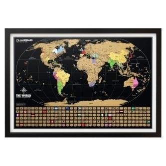 The Scratch Off Map is a fun and interactive way to keep track of your travels, allowing you to scratch off the countries and cities you have visited to reveal a vibrant and colorful world map underneath. It is a great way to document your adventures and inspire future travel plans.
