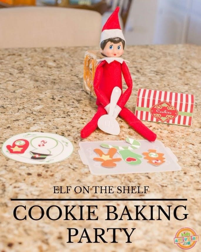 Let’s make this cute Elf on the Shelf baking set!Output: Let's create this adorable Elf on the Shelf cooking set!