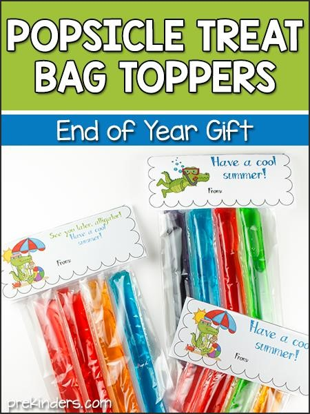 End of Year Gift: Popsicle Treat Bag Topper