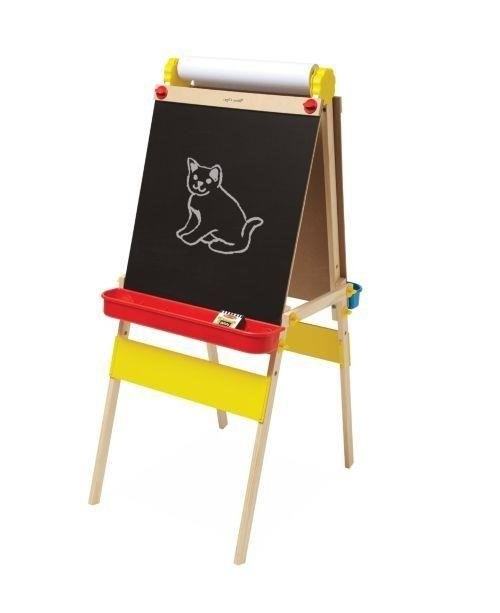 The Melissa and Doug Double-Sided Wooden Art Easel is a versatile and high-quality art tool that provides endless creative possibilities for aspiring artists. With its double-sided design, it allows for multiple projects to be worked on simultaneously, and its sturdy wooden construction ensures durability and stability. This art easel is perfect for children and adults alike, providing a spacious and adjustable workspace for painting, drawing, and other artistic endeavors. It also comes with various accessories such as a paper roll holder, a built-in storage tray, and easy-to-use clips to hold artwork in place. The Melissa and Doug Double-Sided Wooden Art Easel is a must-have for any art enthusiast, providing a platform for imagination and artistic expression.