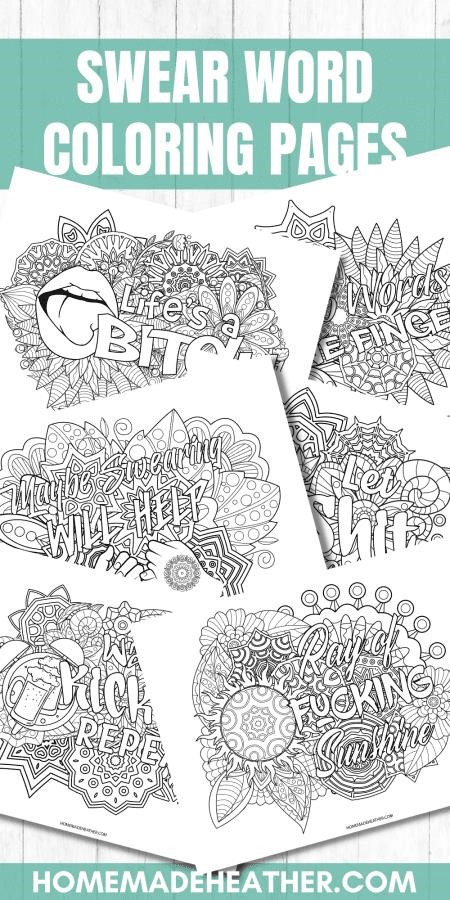 Free Adult Swear Word Coloring Pages