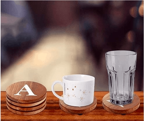 #15 A Set of Coasters is a stylish and practical addition to your home decor, perfect for protecting your furniture while adding a touch of elegance to any room.