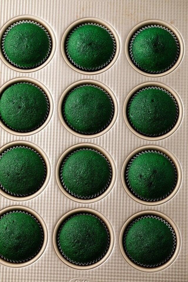 Make the cupcakes by following the recipe and instructions provided.