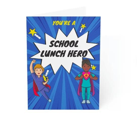 A School Lunch Hero Card is a special recognition given to the hardworking individuals who provide nutritious meals to students, showing appreciation for their dedication and commitment to ensuring children have a healthy and enjoyable lunch experience.