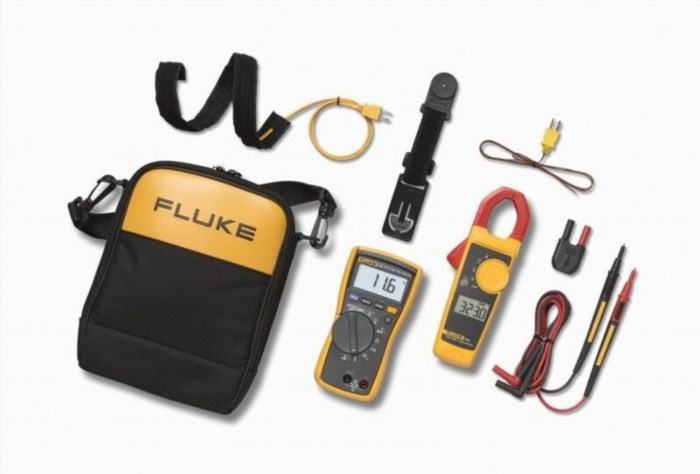 The Multimeter and Clamp Meter HVAC Combo Kit is a versatile and essential tool set for heating, ventilation, and air conditioning professionals, designed to measure various electrical and environmental parameters accurately and efficiently.